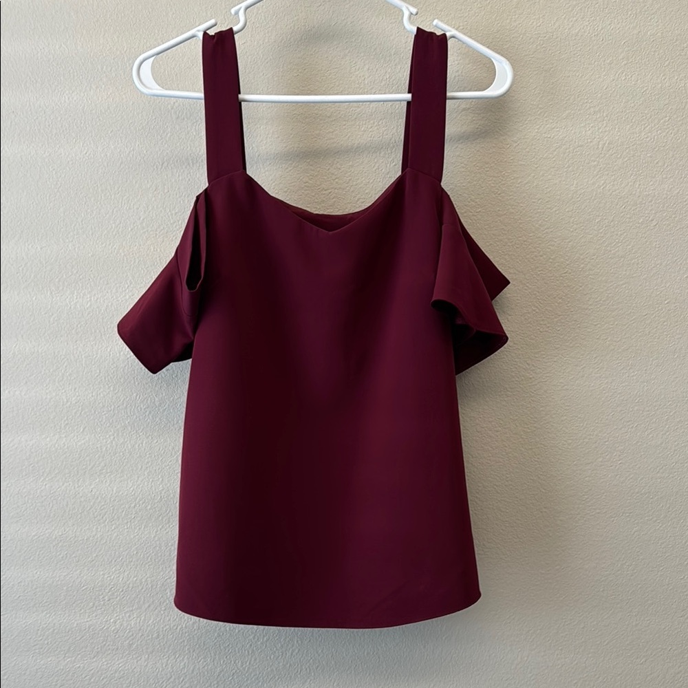 Elegant Burgundy Off-Shoulder Top